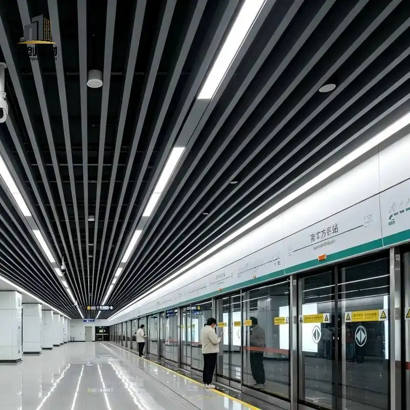 Linear Aluminum Ceiling for Metro Station